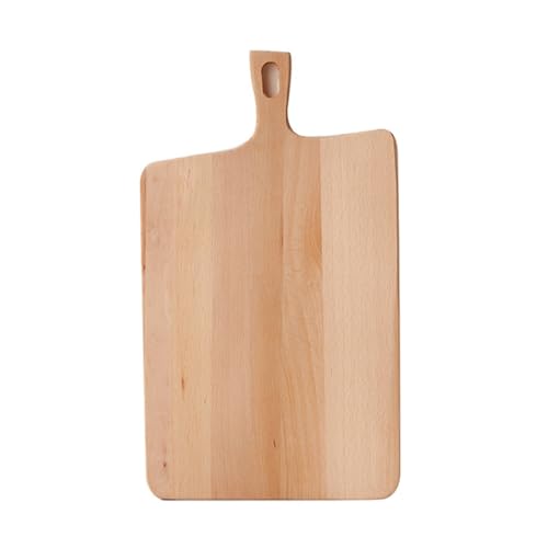 XINQIK Küchen-Schneidebrett aus natürlichem Hartholz Holz-Schneidebrett, Massivholz-Schneidebrett, Käsebrett, Käsebrett, Outdoor, Wildcamping, tragbares Obstbrett, Holz-Deli-Brett(42x24x1.5cm) von XINQIK