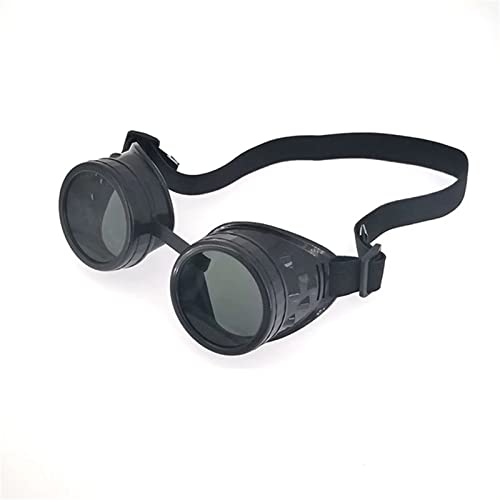 XINQIK Mode Steampunk Motorradbrille Fahrerbrille Schutzbrille for Cosplay Halloween Dekorationen Party-Kopfbedeckungen, Brillen und Accessoires(Black) von XINQIK