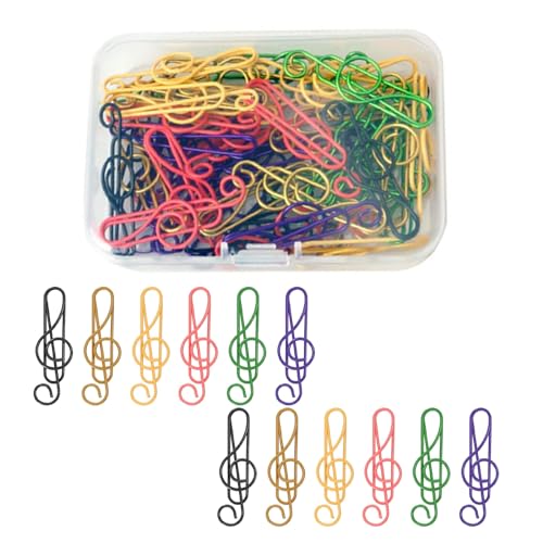 50 Stück Büroklammer Musiknoten Büroklammern Metall Große Paper Clips für Schule Büro Supplies Buch Memo Papier Foto Ordentlich von Dateiquittungen von XINTANGXIA