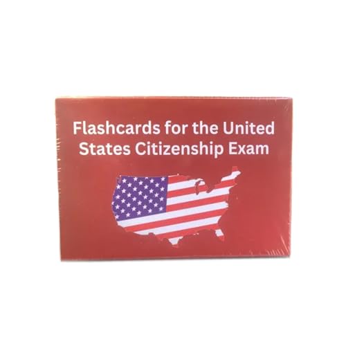 1 Box 100 Fragenkarten für die US-Staatsbürgerschaftsprüfung US Civics Test Lernkarten Langlebiges Papier Studien-Set Testvorbereitung für US-Bewerber von XINYIN