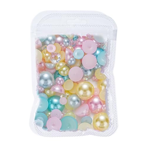 Nagelkunst-Perlen, flache Rückseite, halbrunde Nagelperlen, Perlen für Nägel, Kunstdekorationen, 3D-Nagel-Strasssteine, Nagelkunst-Strasssteine von XINgjyxzk