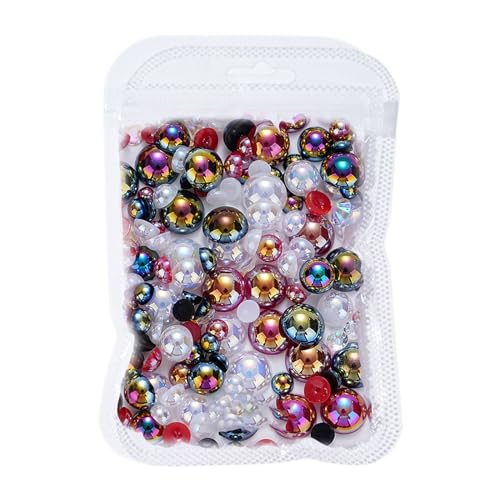 Nagelkunst-Perlen, flache Rückseite, halbrunde Nagelperlen, Perlen für Nägel, Kunstdekorationen, 3D-Nagel-Strasssteine, Nagelkunst-Strasssteine von XINgjyxzk