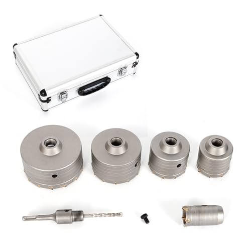 Betonbohrer-Set Ø 40°68°80°100°120 mm mit SDS-Plus-Adapter von XIUEQVS