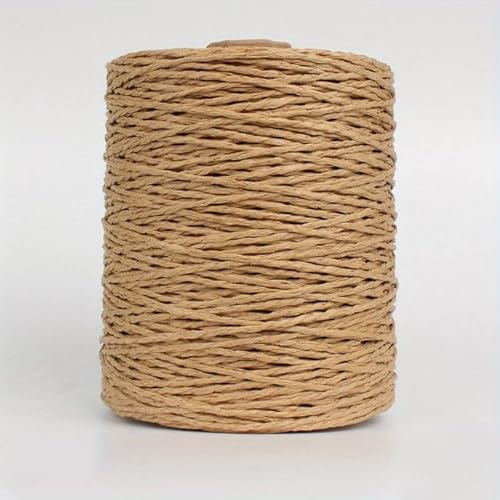 1 Rolle umweltfreundliches Raffia-Garn, Strohgarn, zum Selbermachen, Häkeln, Stricken, Sommer-Sonnenhut, Tasche und Kunsthandwerk, DIY-Nähen von XIUPO