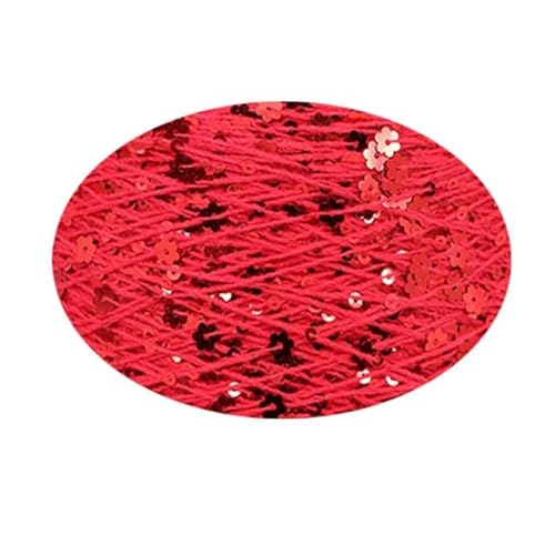 Baumwolle Strickgarn 50g/Stück Pailletten Garn 6mm+3mm Laser Pailletten DIY Kleidungsstück Zubehör von XIUPO