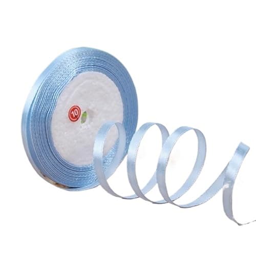 25 Yards 6 mm Seidensatinbänder for Bastelarbeiten, Schleifen, handgefertigte Geschenkverpackungen, Partys, Hochzeiten, dekorative künstliche Accessoires(Sky blue) von XIUsheUA