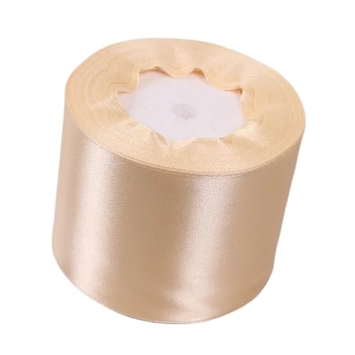 25 Yards Beige Farbe Polyester Satin Band for Hochzeit Party Dekoration & DIY Geschenk Verpackung Band(75mm beige) von XIUsheUA