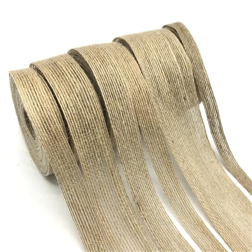 5yards 6mm-38mm Vintage Jute Sackleinen Band for Hochzeiten Gürtel Strap Floristik Party Dekoration DIY Geschenk verpackung(10mm 5yards) von XIUsheUA