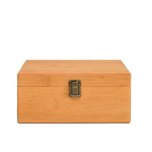 XIUsheUA Ringbox Holz Retro Schmuckschatulle Desktop Holz Aufbewahrung Dekoration Holz Home Storage Organisation Aufbewahrungsboxen(19.5x19.5x10cm) von XIUsheUA