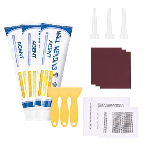 Spachtelmasse Bohrloch- und Rissfüller Weiß für Innen 300g,Reparaturspachtel, Wandreparaturcreme,Fertigspachtel Weiß für die schnelle Reparatur von Rissen, Graffiti und Löchern - Wall Repair Kit von XIWCAFC