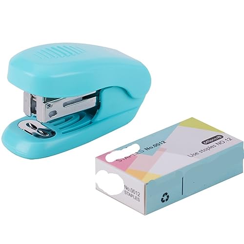 Hefter Kleiner Hefter, Trompete, niedlicher kleiner Hefter, multifunktionales Büro-Hefter-Set, Heimbüro, tragbar, Rosa, Blau Bürohefter(Blue) von XIWEISONG