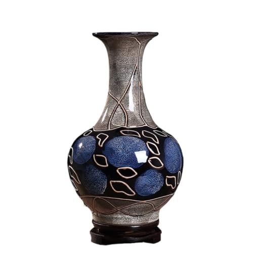 Keramikvase Für Das Wohnzimmer Brennofen Transformation Sternenhimmel Schatz Blau Ji Blaue Vase Jingdezhen Keramik Wohnzimmer Porzellan Ornament Keramikvase(F) von XIWEISONG