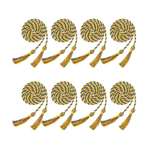 Ehrenschnüre zum Schulabschluss, Quaste, Abschlussfeier, Ehrenschnüre, Studenten, Abschlussfeier, Ehrenschnüre (Gold und Blau), 8 Stück von XIZHI