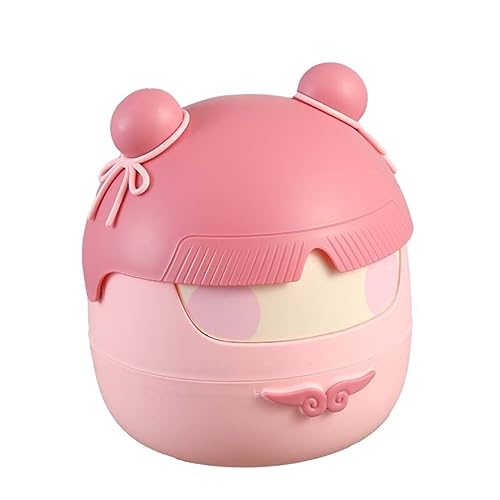 XJGQQ Mülleimer Desktop Cartoon Nezha Mülleimer Student Schlafsaal Schälen Lagerung Box Nette Mädchen Kreative Schlafzimmer Lagerung Box Haushaltsabfalleimer(Pink) von XJGQQ