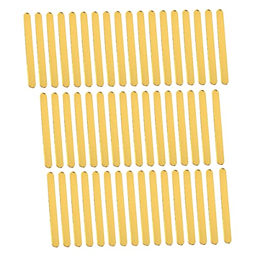 Bastelsticks, Eisstangen, 50pcs Acryl Eisenhöhle Bastelstöcke, Lolly Bastelsticks für Süßigkeiten Apple Home Party Kinder DIY -Projekte/Golden von XJKLBYQ