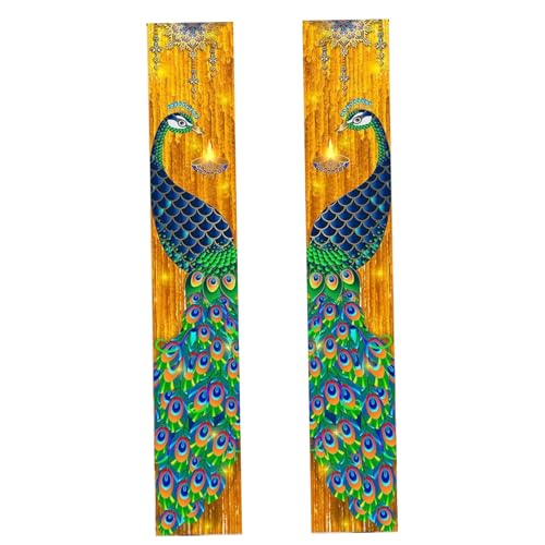 Diwali Dekorationen 12x71 Zoll Diwali Veranda Banner Fade Resistant Peacock vorne Veranda Willkommenszeichen Indisches Festival der Lichter Dekorationen für Home Party Style 1 Diwali Dekorationen Hom von XJKLBYQ