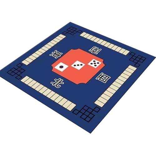 Mahjong Mat Anti-Slip Mahjong Table Matte 31.5x31.5 '' Rauschreduktion Mahjong Mat für Tischkleidung-resistente Mahjong-Spielmatte für Party-Poker, Karten, Familienbrettspiele Blue, Mahjong Mat von XJKLBYQ