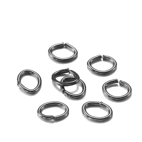 XJSDI, ovale O-Ringe aus Metall, 4–7 mm, offene Biegeringe aus Aluminium, Metallverbindungsringe, Schmuck-Spaltringe, Verbindungsstücke zur Schmuckherstellung, 2000 Stück von XJSDI