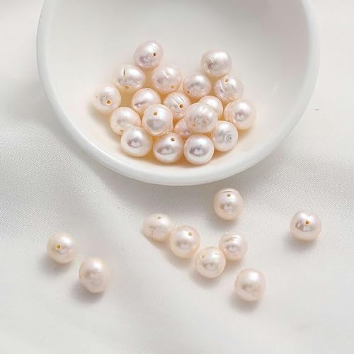 XJSDI 10 Stück 2–10 mm weiße rosa natürliche Zuchtperlen aus Süßwasserperlen zur Schmuckherstellung, Wassertropfen, echte Perlen, Armbänder, Bastelperlen von XJSDI