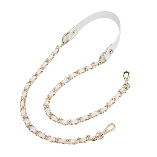 XJSDI Ersatz-Handtaschengurt mit weißer Kette, 80–140 cm, robuster Schultergurt für Umhängetaschen, bequemes und vielseitiges Accessoire von XJSDI