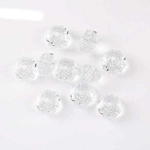 XJSDI Kristallglasperlen, 6/8 mm, 5 A, facettierte Kristallperlen, Strassperlen, Doppelkegel-Glasperlen zum Basteln, DIY-Dekorationen, 200 Stück von XJSDI