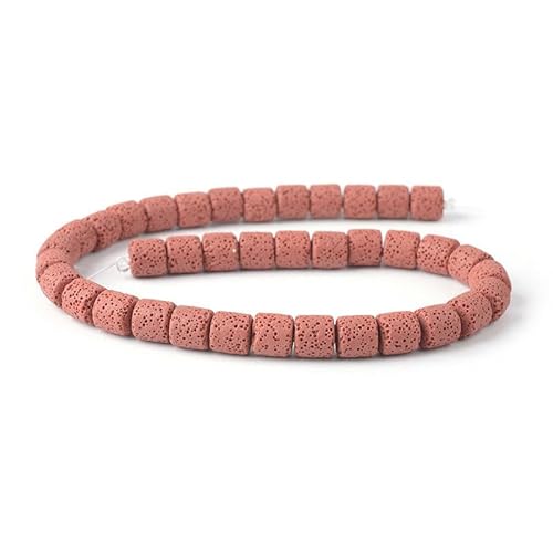 XJSDI Lavastein-Perlen, Vulkanstein-Perlen, Lava-Perlen für Schmuckherstellung, DIY, Lava-Perlen für Armband, Anhänger, Handwerk, 6–12 mm, 33–60 Stück von XJSDI