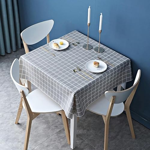 XJSDI Öldichte, abwischbare PVC-Tischdecken, rechteckig, für große Tische, Esstisch, quadratisch, abwischbar, 90–220 cm von XJSDI