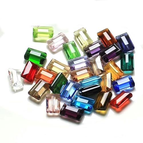 XJSDI facettierte Kristallperlen, 4/6/8/10 mm, Kristallglasperlen, Strassperlen, Doppelkegel-Glasperlen für die Herstellung von DIY-Armbändern und Halsketten, Schmuck, 150 Stück von XJSDI