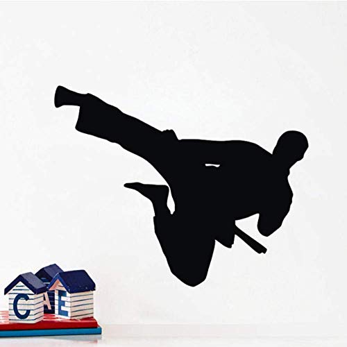 Chinesische Kung Fu Wandaufkleber Flying Kick Kinderzimmer Wandtattoo Vinyl Kunst Aufkleber Wanddekoration 29X37Cm von XKSHUO