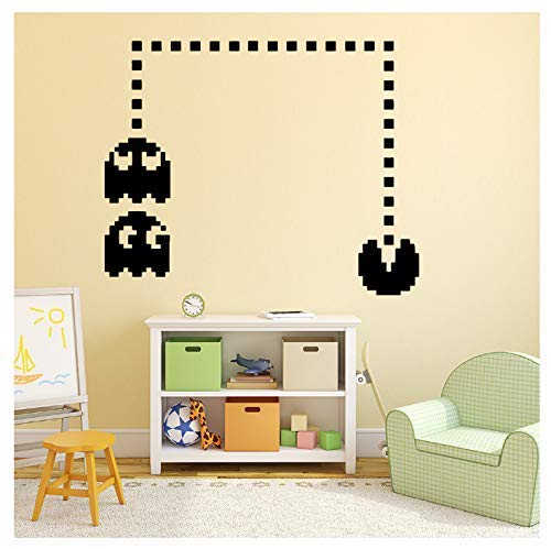 Diy Pacman Game Art Aufkleber Babyzimmer Wasserdichte Wandaufkleber Wandkunst Aufkleber Wandbild Wohnkultur Schlafzimmer Wohnzimmer Dekoration 43X34 Cm von XKSHUO