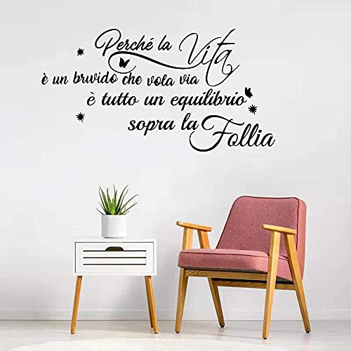 Italienische Sängerin Inspirierende Zitate Wandaufkleber Schlafzimmer Kinderzimmer Italienische Musikstar Liedzitate Wandtattoos Wohnzimmer Vinyl 85X45Cm von XKSHUO