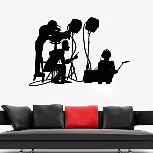 Wandtattoo Movie Maker Wandmalerei Film Kino Vinyl Art Deco Movie Maker Silhouette Wandkunst Aufkleber 83X57Cm von XKSHUO