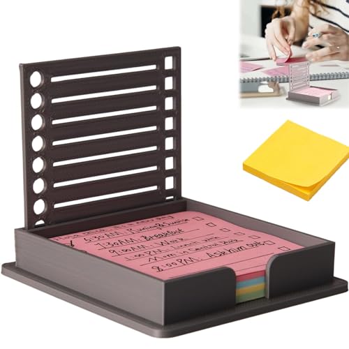 XKrmp Note Template, Sticky Note Holder with Stencil, Notes Dispenser, Sticky Note Dispenser Compatible with Note, Note Organizer for 3x3 Self-Sticky Note Pads (1pcs) von XKrmp