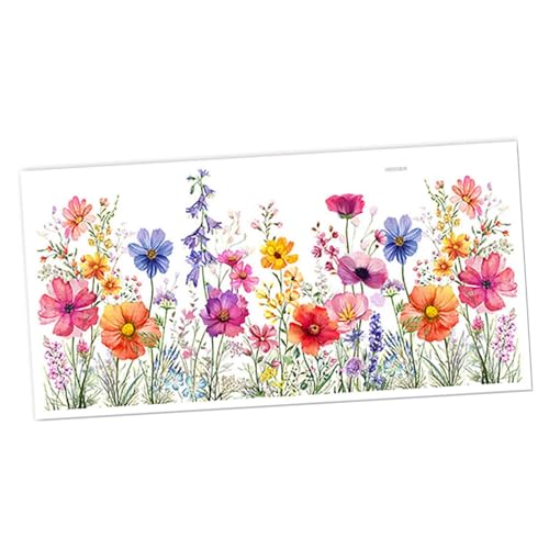 XLWLLNJ Blumen-Wandaufkleber, Aufkleber, PVC, Tapete, Kunst, Wandbild, Wandkunst, Dekor für Spielzimmer, Tür von XLWLLNJ