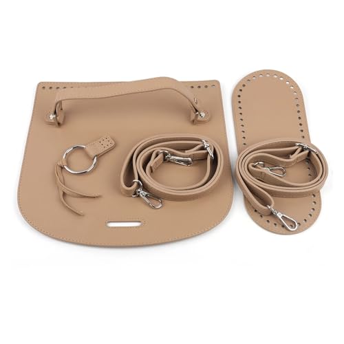 XMAIYIF DIY Bag Making Kit DIY handgemachte Rucksack Leder Umhängetasche Riemen untere Abdeckung Griff Tasche Zubehör for Frauen Handtasche(Khaki) von XMAIYIF