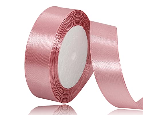 Roségold Satinband 20mm x 22Meters Schleifenband Roségold Geschenkband Dekoband Stoffband für Geschenk, Basteln, Nähprojekte, Haarschleifen, Brautstrauß, Hochzeits Dekoration von XMASOLDECOR