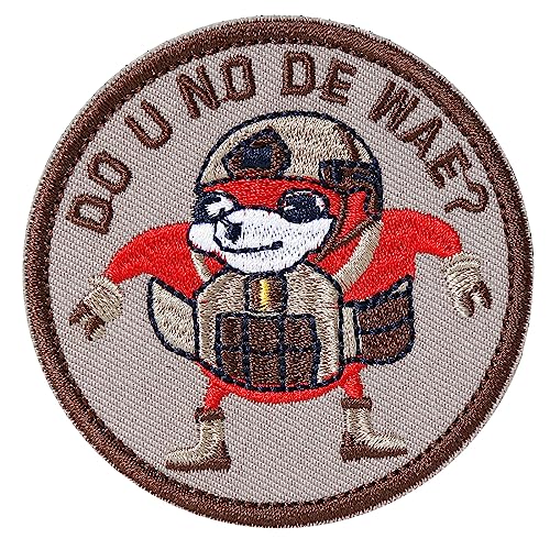 Do You Know De Wae Patch, 1 Stück Runde Lustige Ugandan Knöchel Patch, Hook and Loop Morale Patch für taktische Rucksäcke, Westen, Jacken, Jeans, Hüte von XMJY