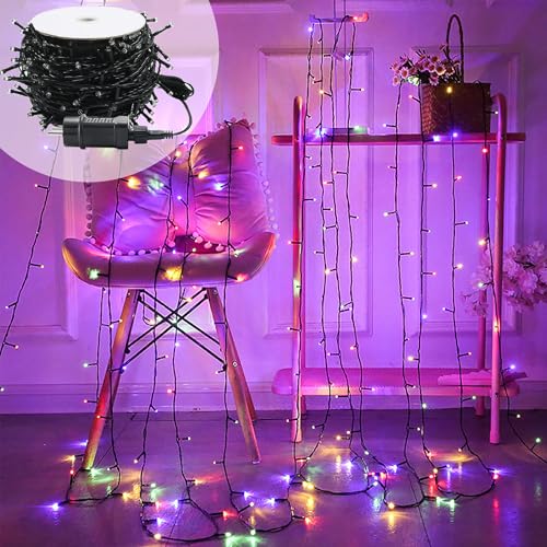 XMTECH 100m 1000 LED Lichterkette Außen Innen Dekoration für Weihnachten, Ostern, Halloween, Hochzeit, Party, mit 8 Leuchtmodi, Wasserdicht IP44, Bunt von XMTECH