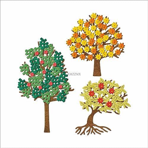 XMZZMX Maple Tree Apple Tree Metall-Stanzformen für Kartenherstellung, Papierprägung, Stanz-Set, Aufbewahrungstaschen, Zubehör, Scrapbooking-Schablonen von XMZZMX