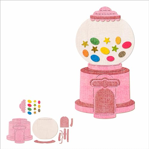 XMZZMX Shadow Candy Machine Metall-Stanzformen für Kartenherstellung, Papierprägung, Stanz-Set, Aufbewahrungstaschen, Zubehör, Scrapbooking-Schablonen von XMZZMX