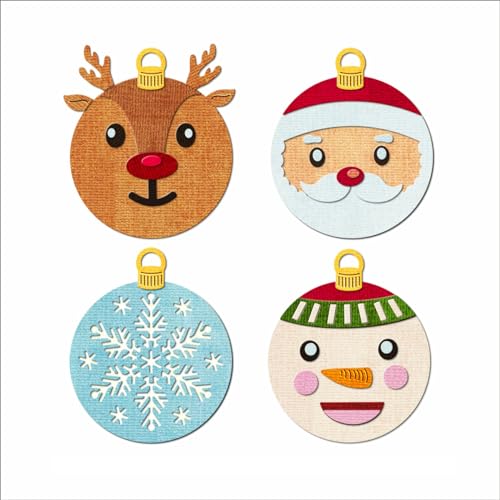 XMZZMX Weihnachtsanhänger Schneeflocke Metall Stanzformen für Kartenherstellung, Papierprägung Stanzformen Kit Aufbewahrungstaschen Zubehör, Scrapbooking Schablonen von XMZZMX