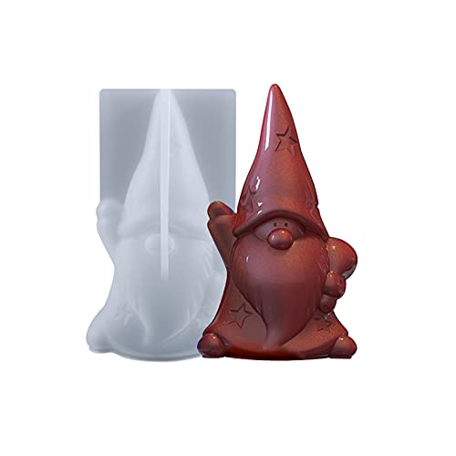 Weihnachten Zwerg 3D Kerzenform Silikonform Silikon Kerzen Formen Gießen, DIY Handgemachte Kerzen Gießform 3D Weihnachten Candle Silikonformen, Kerzen Seifenform Für Handarbeit Ornamente Duftkerze von XNSHUN