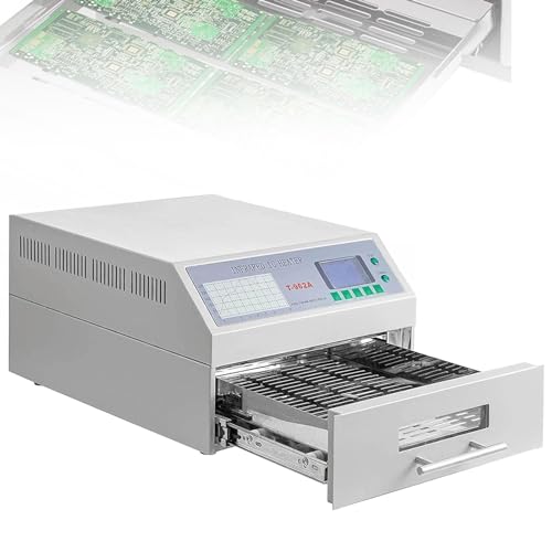 XNZJHPP 1500 W Reflow-Lötofen, automatische Reflow-Lötmaschine, 300 x 320 mm, professionelle Infrarot-Heizungs-Lötmaschine mit Heißluftzirkulation von XNZJHPP