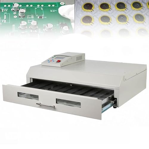 XNZJHPP 2500 W Reflow-Ofen, automatische Reflow-Lötmaschine, 400 x 600 mm, professionelle Infrarot-Heizungs-Lötmaschine mit Heißluftzirkulation für Lötprüfungen von XNZJHPP