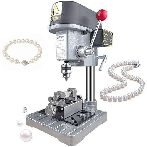 XNZJHPP Perlenbohrmaschine, Perlen-Festclip, 6 Geschwindigkeitseinstellungen, Bohrer-Klemmbereich: 0,6–6,5 mm, für DIY-Schmuckherstellungs-Bastelwerkzeug, für Harz (0~4mm) von XNZJHPP