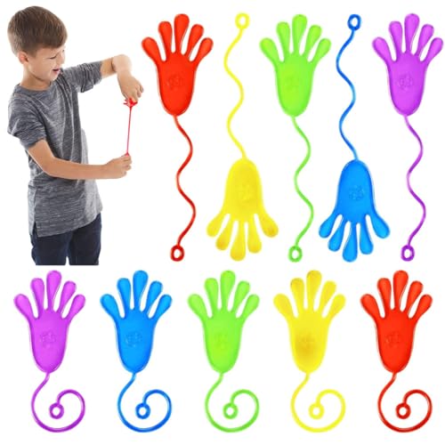 XOUDKE Klatschhand Kinder, 10 STÜCK Glibberhand Mitgebsel, Bunte Giveaway, Klatschhand Kinder, Klatschhand Glibber, Mitbringsel Give aways Scherzartikel Spielspaß, geeignet für Den Kindergeburtstag von XOUDKE