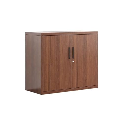 XOVP-023 Aktenschrank 0,8 mm Stahl-Aktenschrank, Büro-Daten-Aktenschrank mit Schloss, Schrankaufbewahrung, kurzer Schrank, Bücherregal mit Holzmaserung imitiert Mobile Dokumentenschrank(Mittel) von XOVP-023