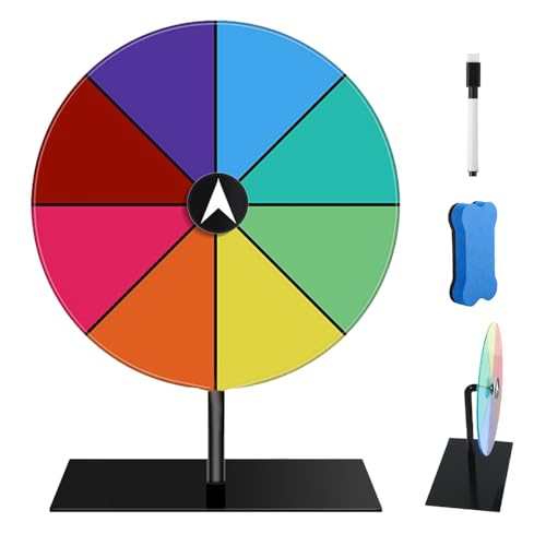 XPJBKC Glücksrad zum Drehen, 20 cm 8 Slots Glücksrad Spielzeug mit Radiergummi und Markierstift, Wiederverwendbar Glücksrad Zum Selbstgestalten Für Karneval, Gewinnen Von Fortune-Spin-Spielen von XPJBKC