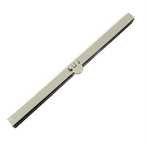 Metall Taschenrahmen 115/190 mm Metall-Geldbörsenrahmen-Schnallen, Geldbörse, Kisss Lock, Randstreifen-Verschluss, Taschengriff-Clip, Schnallenschrauben, Herstellung von Schlössern, Zubehör(Silver,190 von XPJYUA