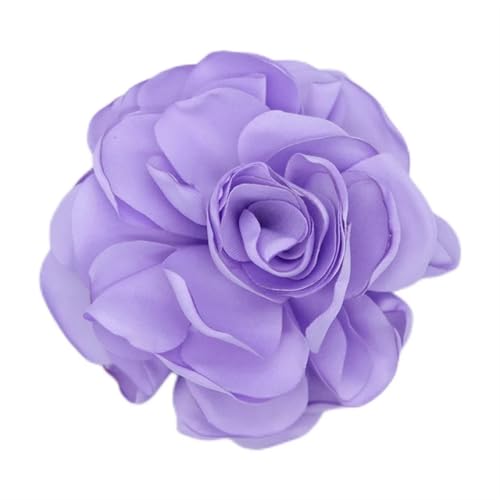 XPJYUA Hochzeit Corsage Frauen Blume Brosche Stoff Revers Pin Elegante Tuch Corsage Handgemachte Boutonnieres Kunst Hochzeit Partei Schmuck Geschenk(Light Purple) von XPJYUA